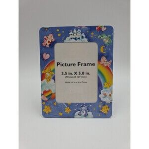 Vintage NOS TCFC Carebear 5"x3.5" Picture Frame Rainbow Care Bear